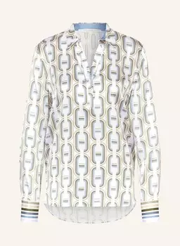 Шелковая блузка-рубашка Herzen'S Angelegenheit, белый