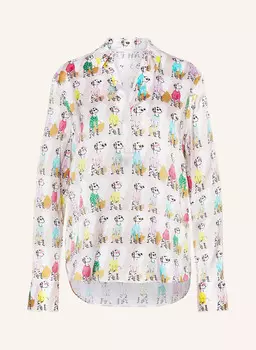 Шелковая блузка-рубашка Herzen'S Angelegenheit, бежевый