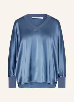 Шелковая блузка-рубашка Herzen'S Angelegenheit, синий