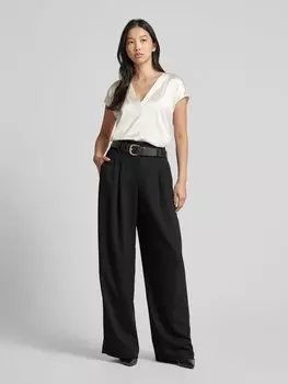 Шелковая блузка-рубашка классического кроя с рукавами-крылышками (The Mercer) N.Y., кремовый