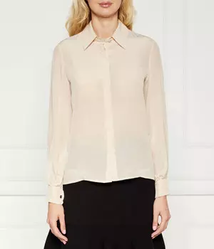 Шелковая блузка-рубашка Liu Jo, бежевый