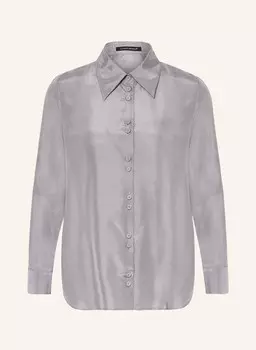 Шелковая блузка-рубашка Luisa Cerano, серый