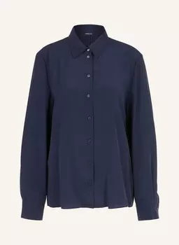 Шелковая блузка-рубашка MARC CAIN, темно-синий