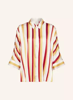 Шелковая блузка-рубашка оверсайз Mrs & Hugs, бежевый