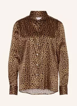 Шелковая блузка-рубашка Robert Friedman, коричневый