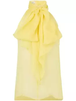 Шелковая блузка с халтернеем Nina Ricci, желтый
