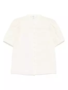 Шелковая блузка с кружевными вставками FRAME, нейтральный