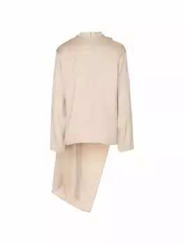 Шелковая блузка с накидкой Magda Butrym, бежевый