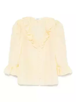 Шелковая блузка с оборками CHLO, желтый