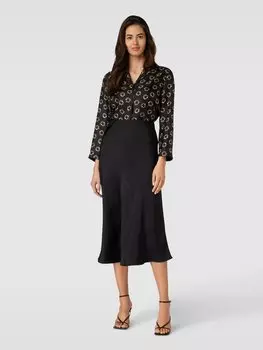 Шелковая блузка с потайной застежкой на пуговицы, модель «ECCESSO» Max Mara Studio, черный