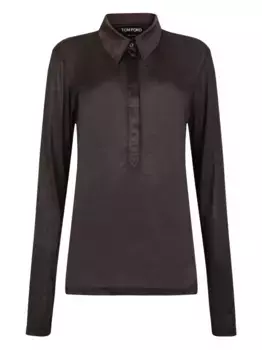 Шелковая блузка TOM FORD, коричневый