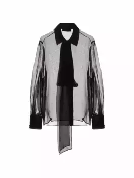 Шелковая блузка Valentino Garavani, черный