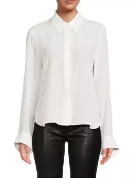 Шелковая блузка «Вечер прошлой пятницы» Twp, слоновая кость