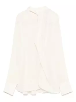 Шелковая блузка Victoria Beckham, нейтральный