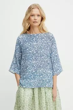 Шелковая блузка Weekend Max Mara, синий