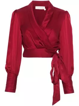 Шелковая блузка ZIMMERMANN, красный