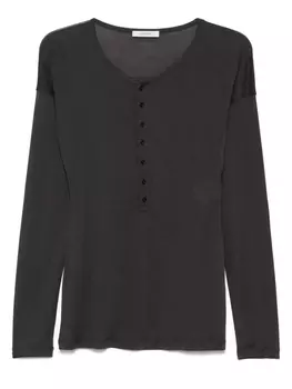 Шелковая футболка LEMAIRE, серый