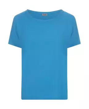 Шелковая футболка с круглым вырезом Her Shirt, синий