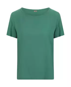 Шелковая футболка с круглым вырезом и короткими рукавами Her Shirt, зеленый