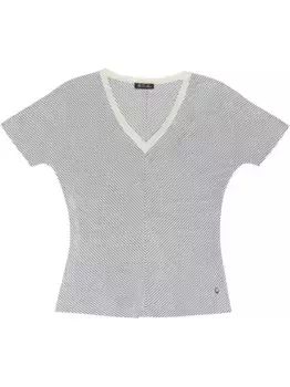 Шелковая футболка в полоску Loro Piana, белый