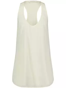 Шелковая майка-борцовка ZIMMERMANN, бежевый