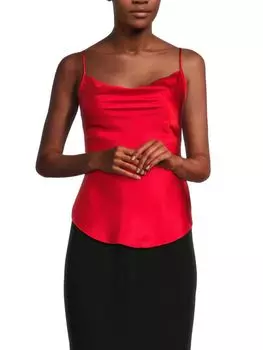 Шелковая майка Marta с бантом Cinq Sept, цвет Ruby Red