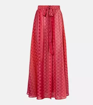 Шелковая макси-юбка с шевроном Missoni, cherry chevron