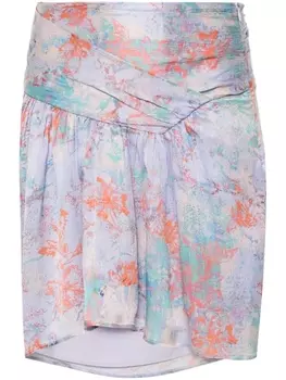 Шелковая мини-юбка Theoline IRO, фиолетовый