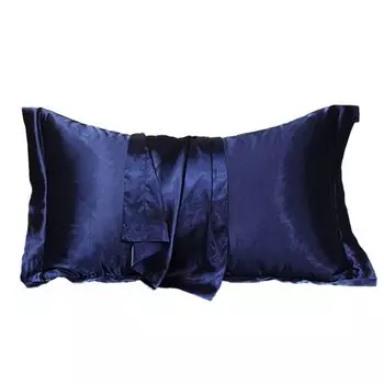Шелковая наволочка из органического цвета лотоса, мягкая и дышащая для защиты кожи, защита от пота во время сна (фиолетово-синий) JeiibrZui