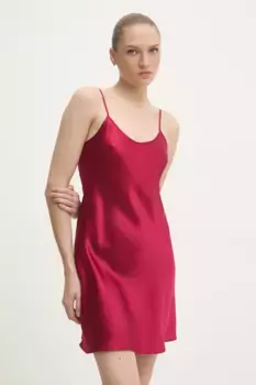 Шелковая ночная рубашка Answear Lab, красный