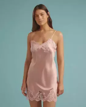 Шелковая ночная рубашка на бретелях Lise Charmel, розовый