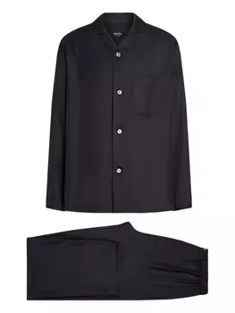 Шелковая пижама Zegna, синий