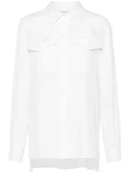 Шелковая рубашка Alberta Ferretti, белый