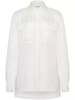 Шелковая рубашка Alberta Ferretti, белый