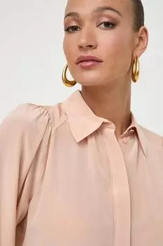 Шелковая рубашка Boss, бежевый