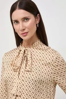 Шелковая рубашка Boss, бежевый