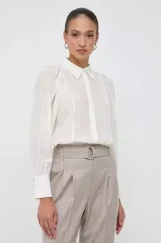 Шелковая рубашка BOSS Boss, бежевый