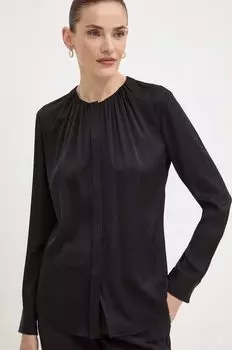 Шелковая рубашка Boss, черный