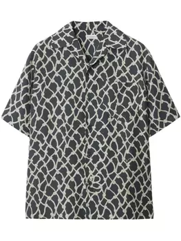 Шелковая рубашка Burberry, зеленый