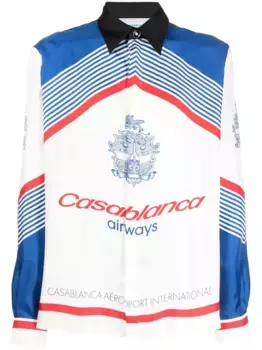 Шелковая рубашка Casablanca Airways, белый