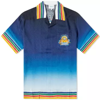 Шелковая рубашка Casablanca Studio de Musique Short Sleeve, мультколор
