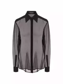 Шелковая рубашка Dolce&Gabbana, черный