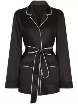 Шелковая рубашка DOLCE & GABBANA, черный