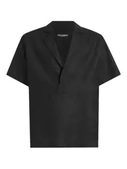 Шелковая рубашка DOLCE & GABBANA, черный