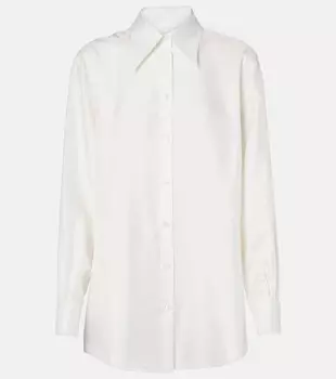 Шелковая рубашка Dolce&Gabbana, цвет bianco naturale