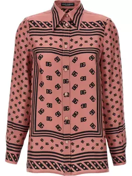Шелковая рубашка Dolce & Gabbana, розовый