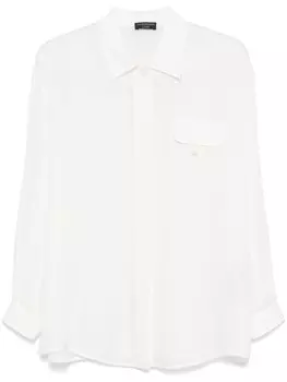 Шелковая рубашка Emporio Armani, белый