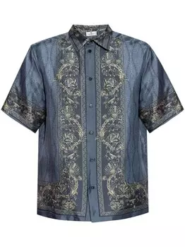 Шелковая рубашка ETRO, синий