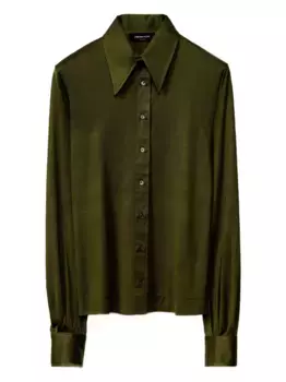 Шелковая рубашка Fabiana Filippi, зеленый