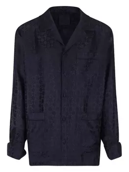 Шелковая рубашка Givenchy Kids, синий